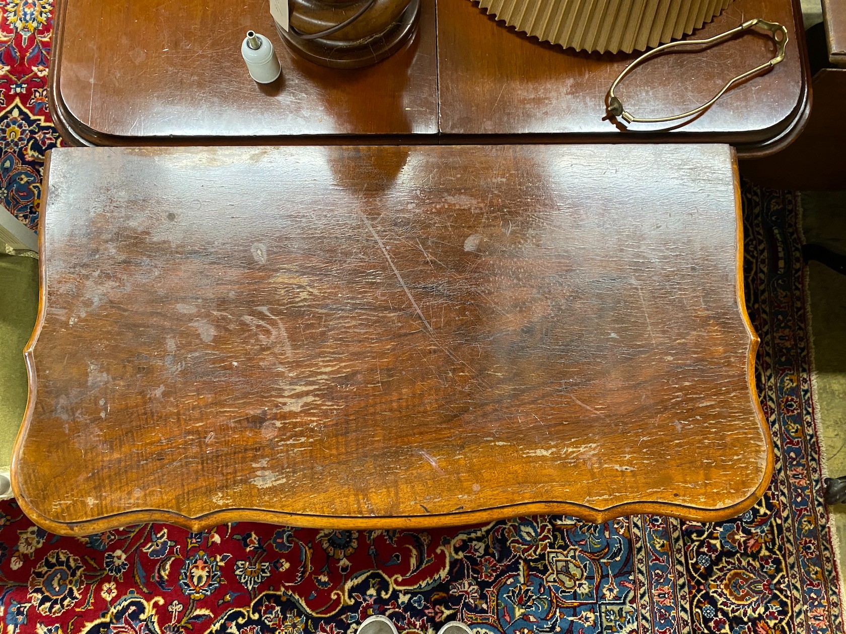 An 18th century style Dutch mahogany three drawer commode, width 85cm, depth 45cm, height 76cm